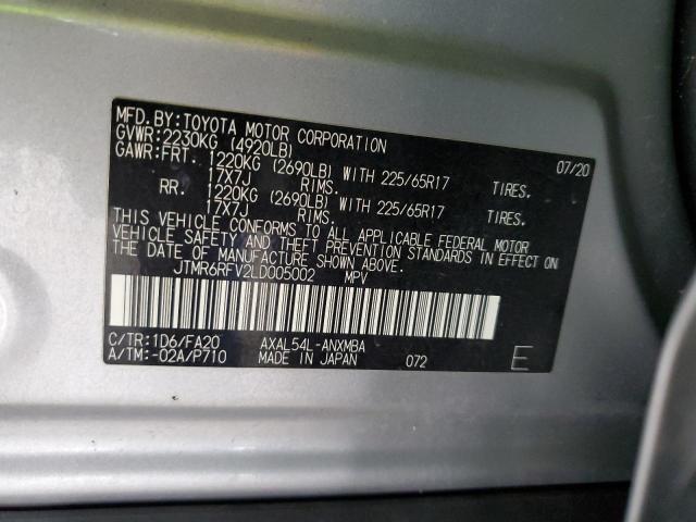 2020 TOYOTA RAV4 XLE - JTMR6RFV2LD005002