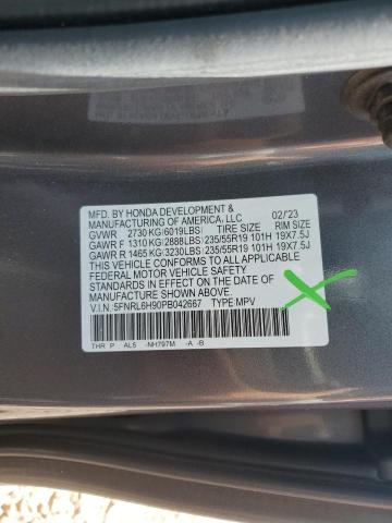 2023 HONDA ODYSSEY EL 5FNRL6H90PB042667