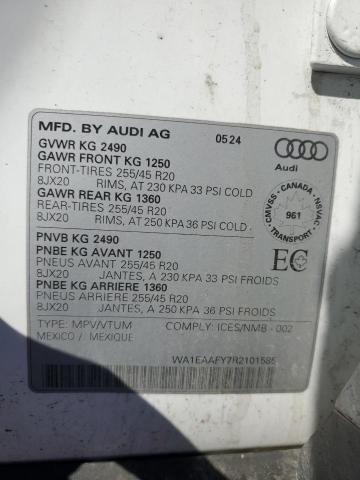 2024 AUDI Q5 PREMIUM WA1EAAFY7R2101585