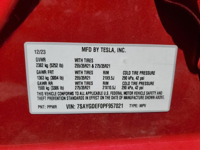 2023 TESLA MODEL Y - 7SAYGDEF0PF957021