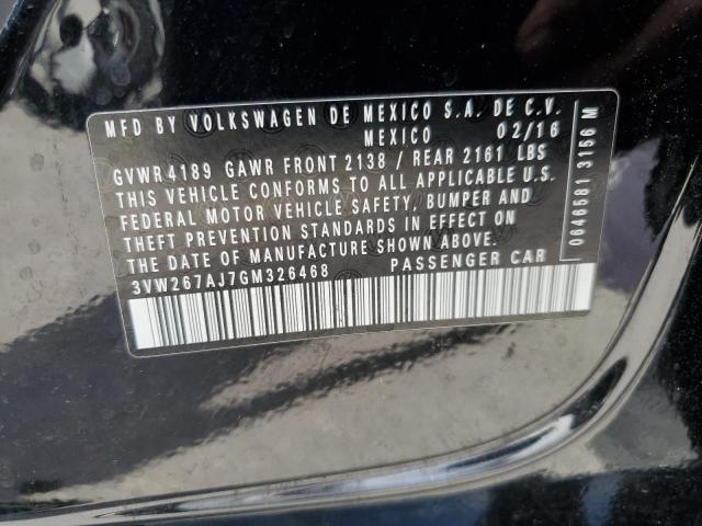 2016 VOLKSWAGEN JETTA S - 3VW267AJ7GM326468