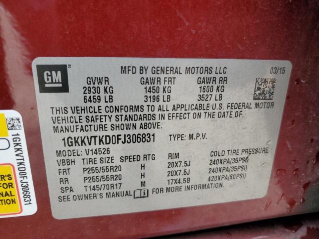 2015 GMC ACADIA DEN - 1GKKVTKD0FJ306831