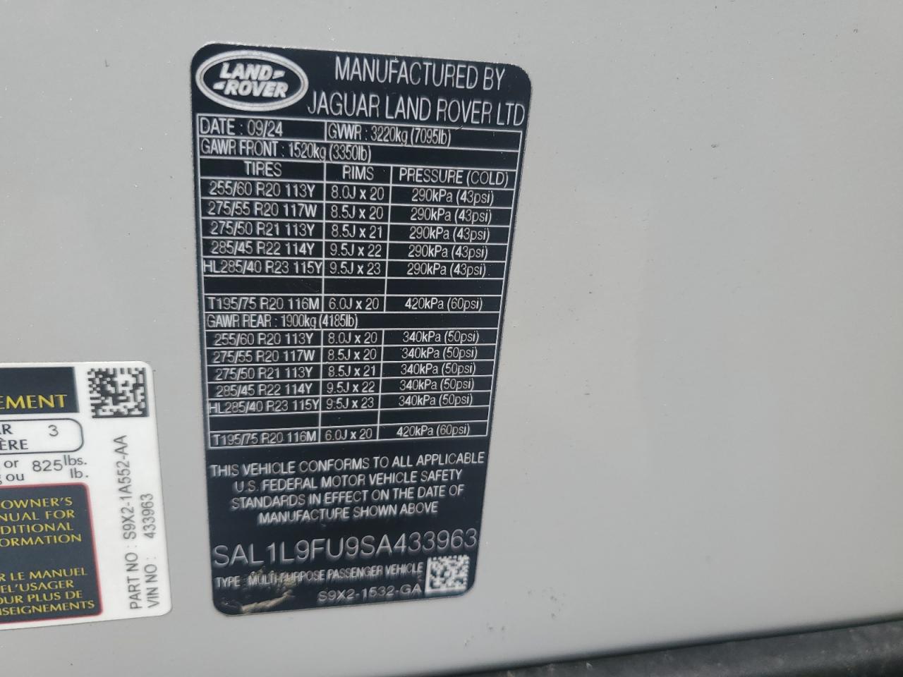 LAND ROVER RANGE ROVER DYNAMIC SE