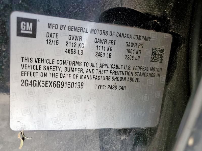 2016 BUICK REGAL 2G4GK5EX6G9150198