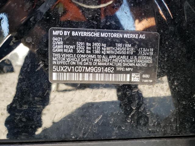 2021 BMW X4 XDRIVE3 5UX2V1C07M9G91462