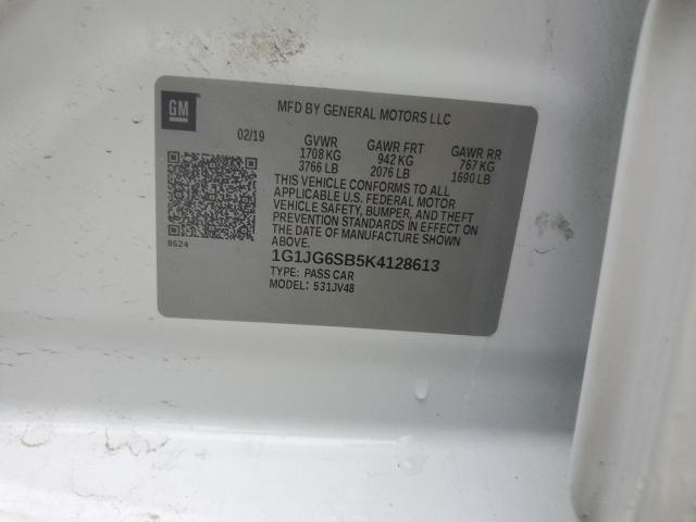 2019 CHEVROLET SONIC 1G1JG6SB5K4128613