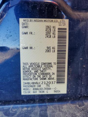 2020 NISSAN ALTIMA S - 1N4BL4BV6LC212037