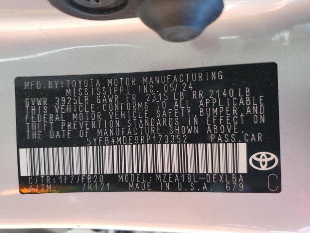 2024 TOYOTA COROLLA LE - 5YFB4MDE9RP173352