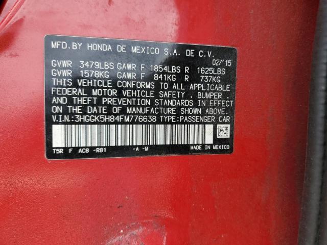 2015 HONDA FIT EX - 3HGGK5H84FM776638