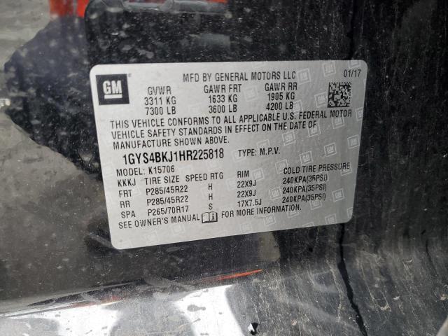 2017 CADILLAC ESCALADE L 1GYS4BKJ1HR225818