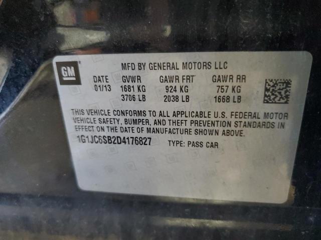 2013 CHEVROLET SONIC LT - 1G1JC6SB2D4176827