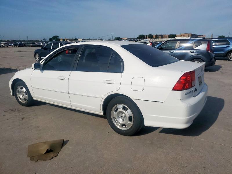 HONDA CIVIC HYBR 2004 white  hybrid engine JHMES96694S020272 photo #3