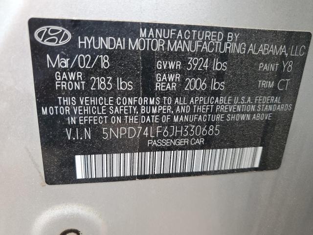 2018 HYUNDAI ELANTRA SE - 5NPD74LF6JH330685