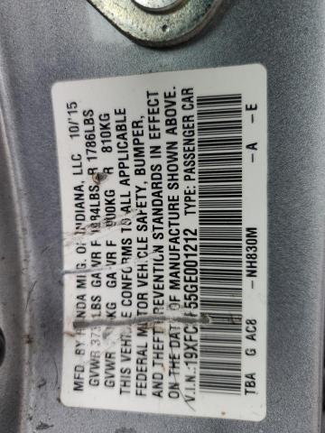 2016 HONDA CIVIC LX - 19XFC2F55GE001212