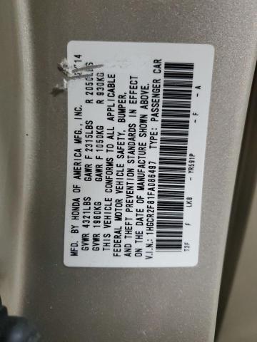 2015 HONDA 1100CC 1HGCR2F81FA086497