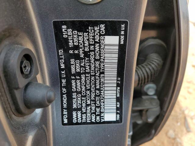 2018 HONDA CIVIC SPOR SHHFK7G44JU213878