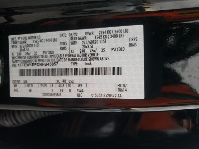 2022 FORD F150 SUPER - 1FTEW1EPXNFB45857