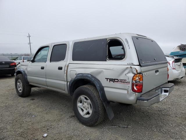 TOYOTA TACOMA DOU 2002 silver  gas 5TEGN92N32Z890493 photo #3