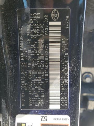 2020 TOYOTA CAMRY SE 4T1G11AK5LU352825