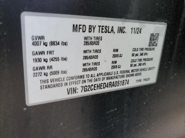 2024 TESLA CYBERTRUCK 7G2CEHED4RA051874