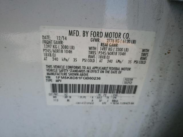 2015 FORD EXPLORER X - 1FM5K8D81FGB60236