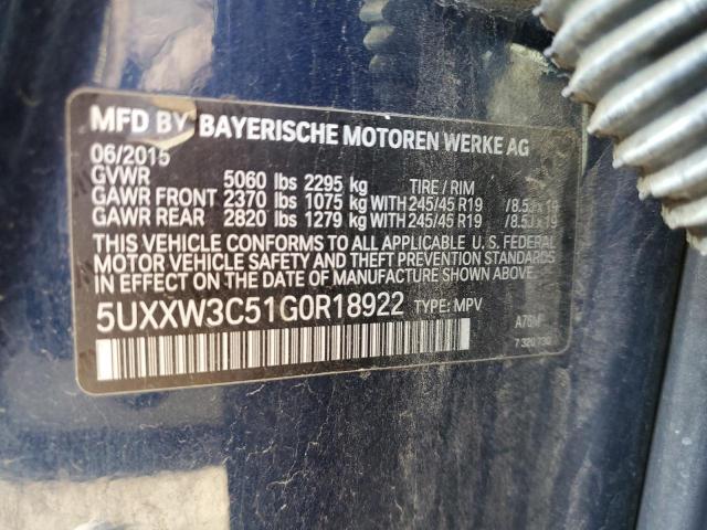 2016 BMW X4 XDRIVE2 - 5UXXW3C51G0R18922