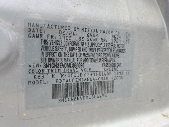 2021 NISSAN VERSA SV - 3N1CN8EV0ML866696