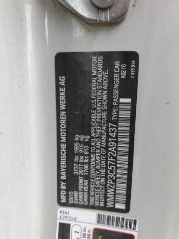 2015 MINI COOPER S - WMWZP3C57F2A91437