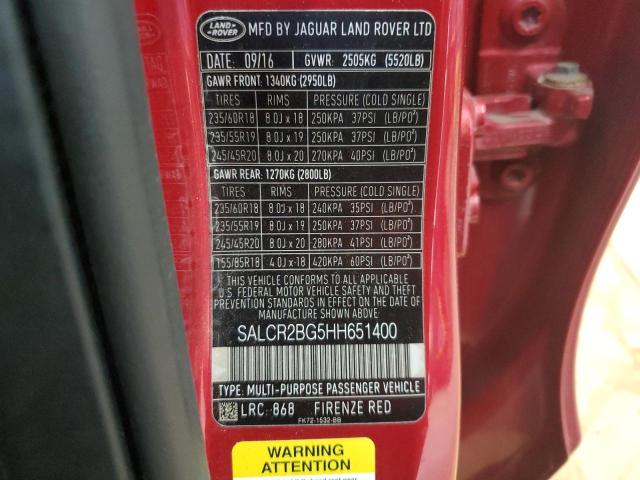 2017 LAND ROVER DISCOVERY SALCR2BG5HH651400