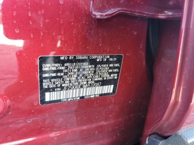 2021 SUBARU FORESTER L JF2SKAUC3MH532087