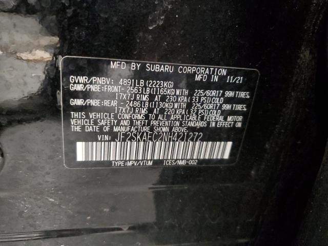 2022 SUBARU FORESTER P - JF2SKAEC2NH421272