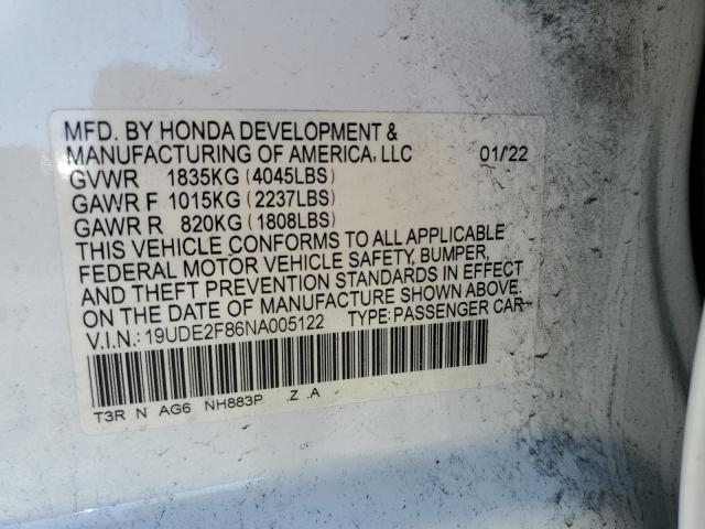 2022 ACURA ILX PREMIU 19UDE2F86NA005122