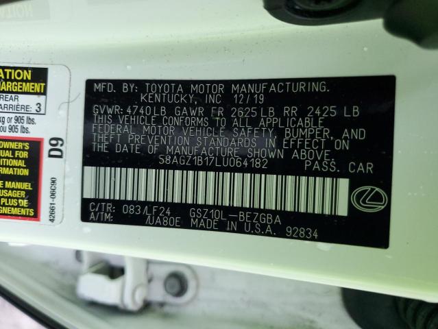 2020 LEXUS ES 350 F S - 58AGZ1B17LU064182