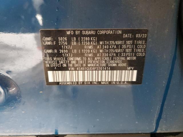 2023 SUBARU OUTBACK WI 4S4BTGUD8P3201414