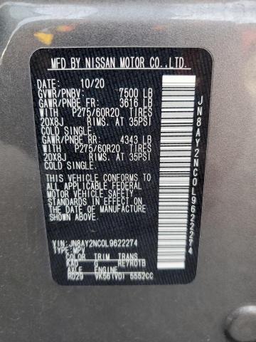 2020 NISSAN ARMADA SV - JN8AY2NC0L9622274