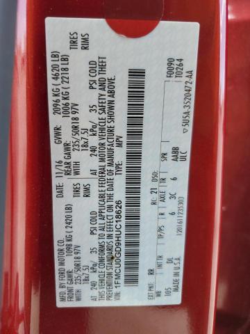 2017 FORD ESCAPE SE - 1FMCU0GD9HUC18626