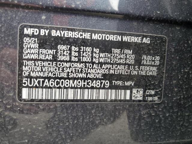 2021 BMW X5 XDRIVE4 - 5UXTA6C08M9H34879