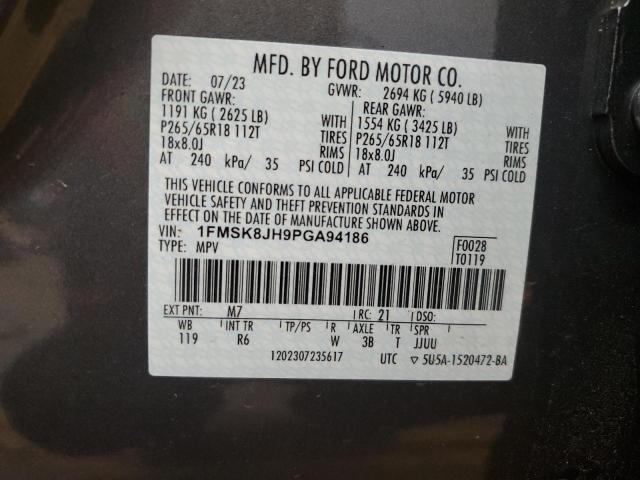 2023 FORD EXPLORER T - 1FMSK8JH9PGA94186
