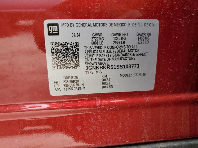 2025 CHEVROLET BLAZER RS 3GNKBKRS1SS103773