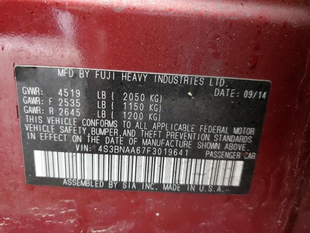 2015 SUBARU LEGACY 2.5 - 4S3BNAA67F3019641