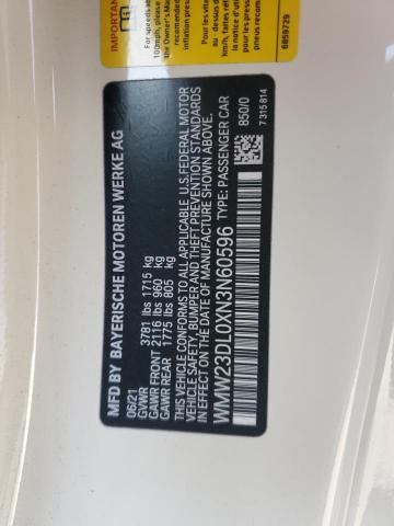 2022 MINI COOPER - WMW23DL0XN3N60596