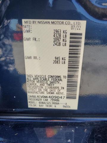 2022 NISSAN ALTIMA SR - 1N4BL4CV0NN409047