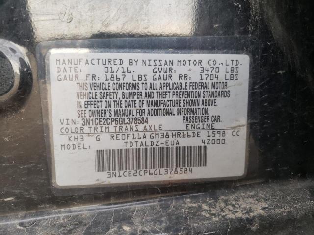 2016 NISSAN VERSA NOTE 3N1CE2CP6GL378584