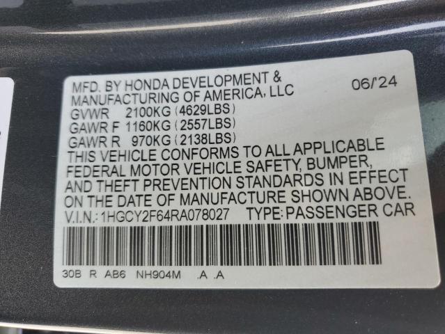 2024 HONDA ACCORD HYB - 1HGCY2F64RA078027