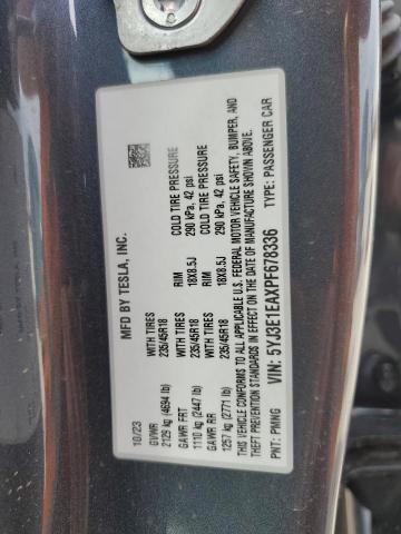 2023 TESLA MODEL 3 - 5YJ3E1EAXPF678336