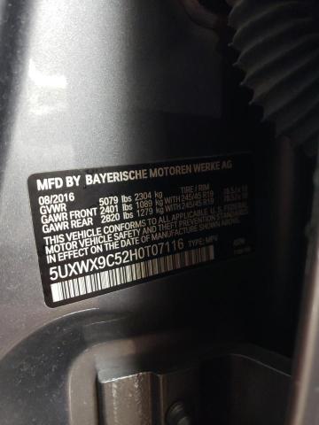2017 BMW X3 XDRIVE2 - 5UXWX9C52H0T07116