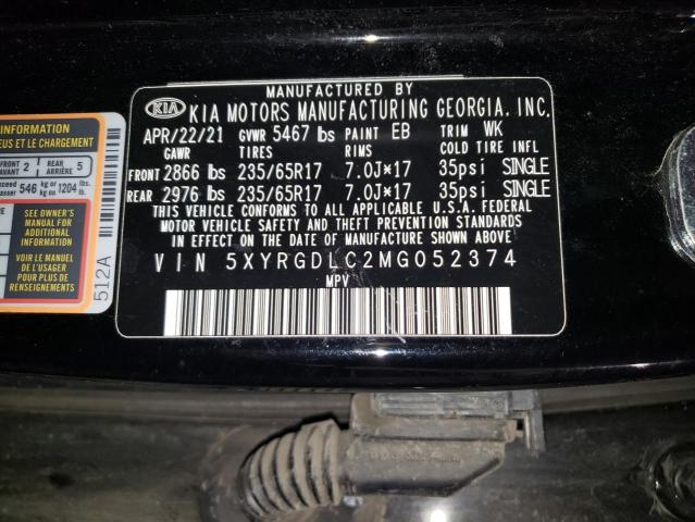 2021 KIA SORENTO LX 5XYRGDLC2MG052374