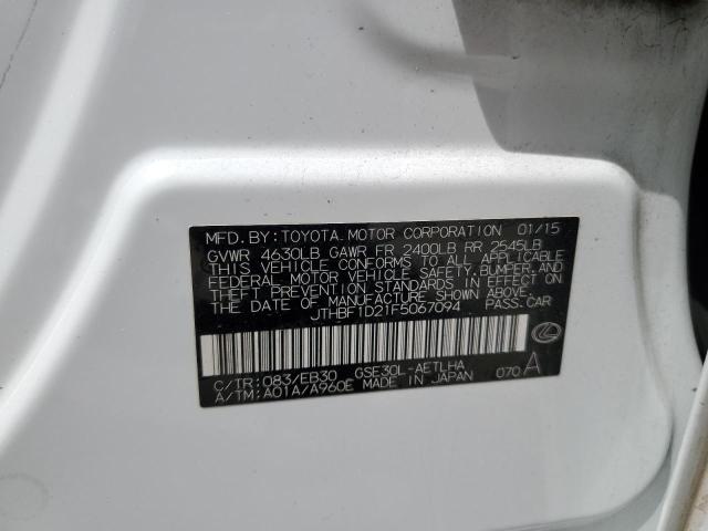 2015 LEXUS IS 250 JTHBF1D21F5067094
