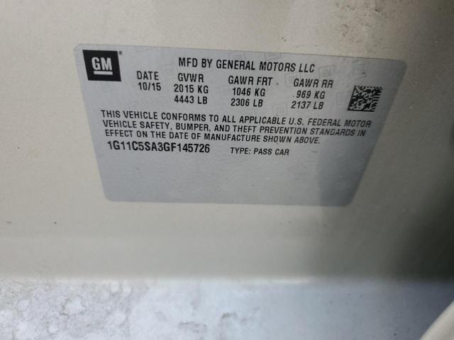 2016 CHEVROLET MALIBU LIM - 1G11C5SA3GF145726