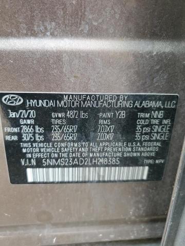 2020 HYUNDAI SANTA FE S - 5NMS23AD2LH218385